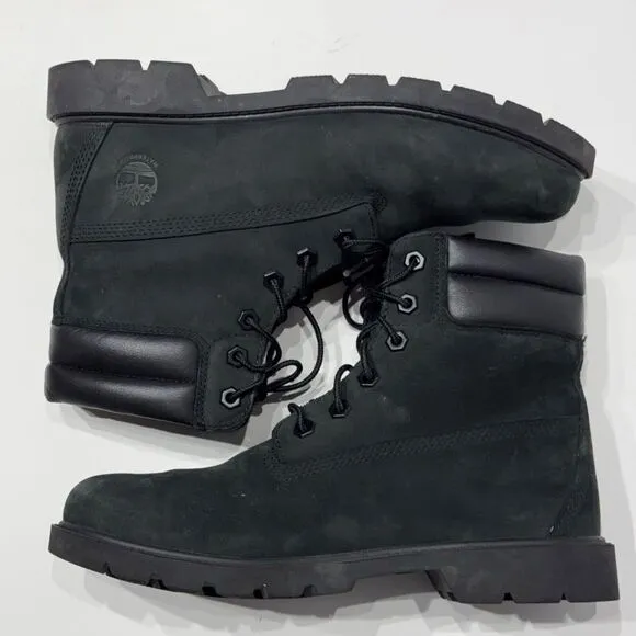 Timberland Women’s Linden Woods 6” Waterproof Boots Black Nubuck Leather Size 9