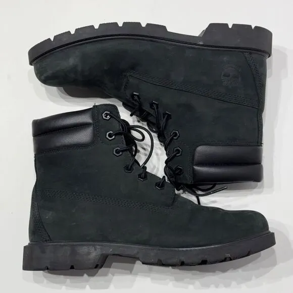 Timberland Women’s Linden Woods 6” Waterproof Boots Black Nubuck Leather Size 9
