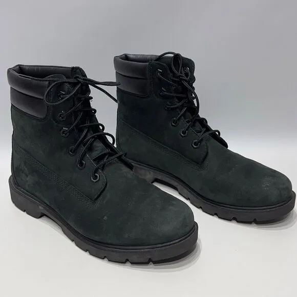 Timberland Women’s Linden Woods 6” Waterproof Boots Black Nubuck Leather Size 9
