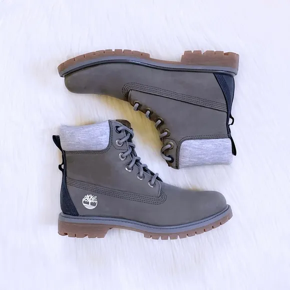 Timberland Women’s Premium 6 Inch Waterproof Grey Boots