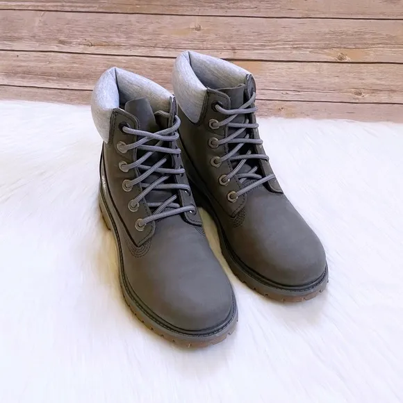 Timberland Women’s Premium 6 Inch Waterproof Grey Boots