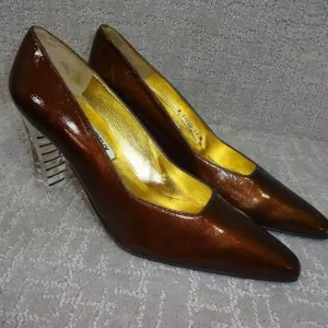 TIMOTHY Hitsman Women's Size 10 N Brown Patent Leather Heeled Shoes