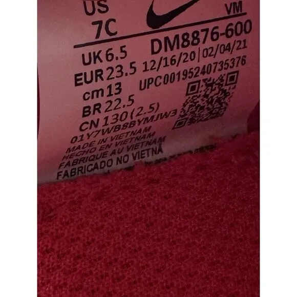 Toddler Nike Air Max 270 University Red Sz 7C Athletic Gym EUC!