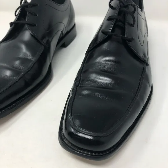 Tod’s 8 mens dress shoes black patent 0265 leather squared toe