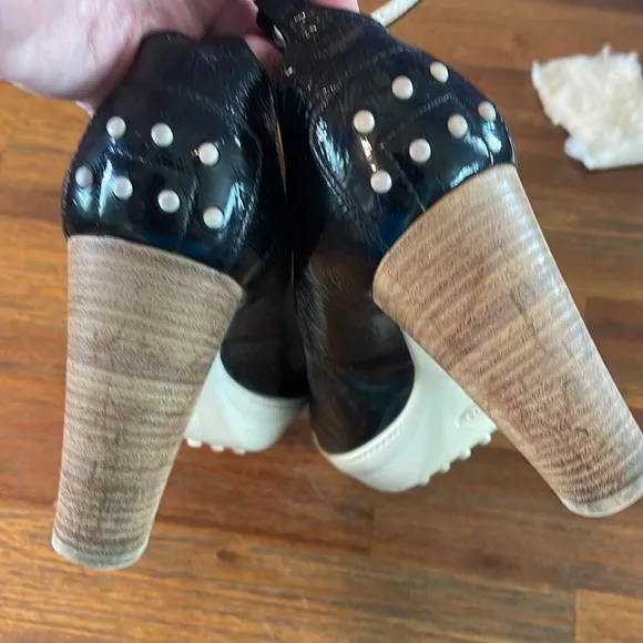 Tod’s Black‎ Patent Leather Pumps Heels with Ankle Buckle - 10.5