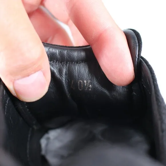 Tod's Black Patent Leather Suede Trim Lace Tie Low Top Sneakers 40.5 Shoes Y2K