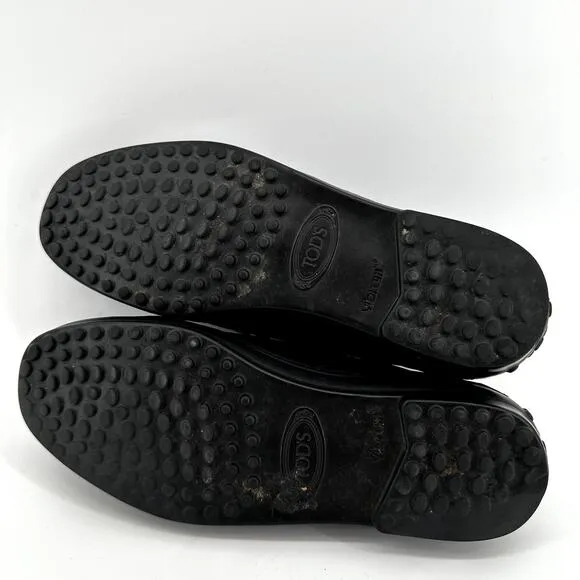 Tod's Gommino Driving Shoes Patent Leather Slip On Formal Black EU 37.5 US 7