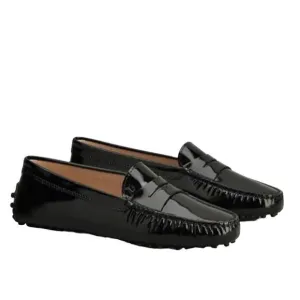 Tod's Gommino Driving Shoes Patent Leather Slip On Formal Black EU 37.5 US 7
