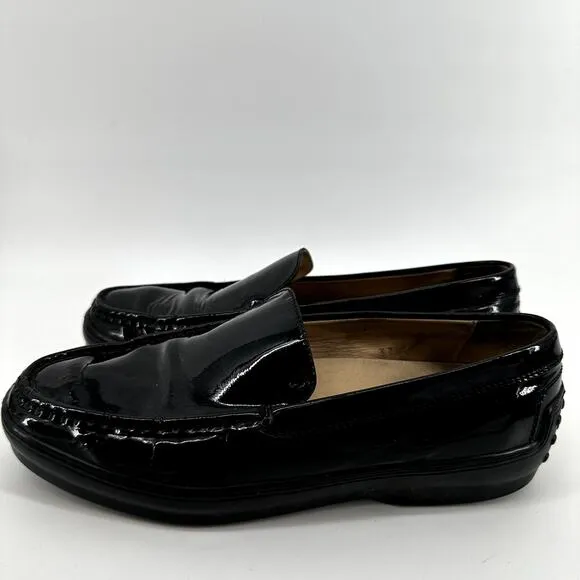 Tod's Gommino Driving Shoes Patent Leather Slip On Formal Black EU 37.5 US 7