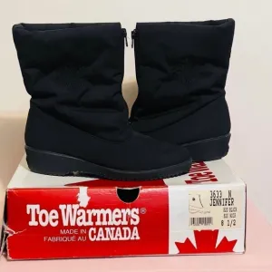 Toe Warmers Women's Jennifer Waterproof Mid Calf Boots | 3633 |‎ Black Size:8.5N