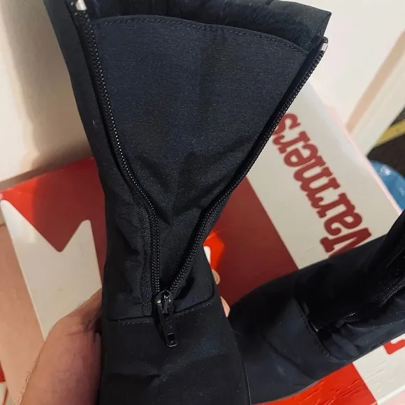 Toe Warmers Women's Jennifer Waterproof Mid Calf Boots | 3633 |‎ Black Size:8.5N