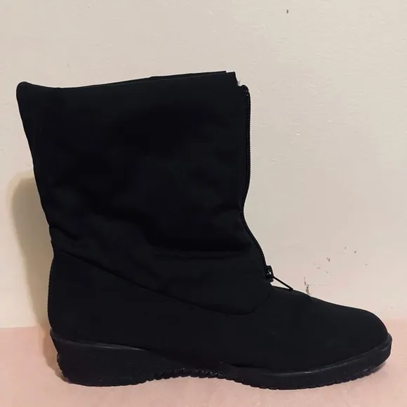 Toe Warmers Women's Jennifer Waterproof Mid Calf Boots | 3633 |‎ Black Size:8.5N