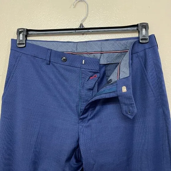 Tommy Hilfiger Slim Fit Stretch Dress Pants 36W 42R in Blue