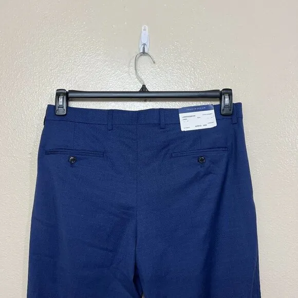 Tommy Hilfiger Slim Fit Stretch Dress Pants 36W 42R in Blue