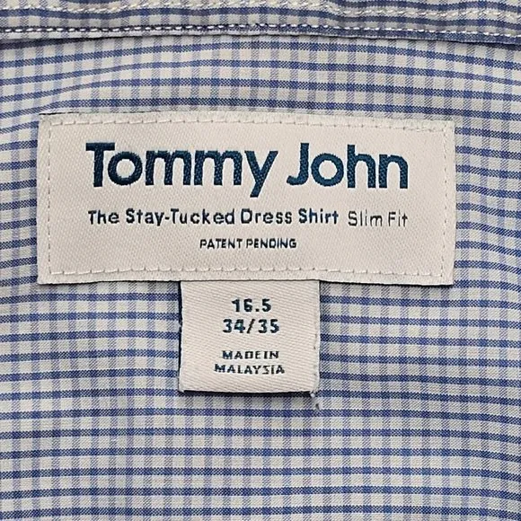 Tommy John Stay Tucked Dress Shirt Slim Fit 16.5