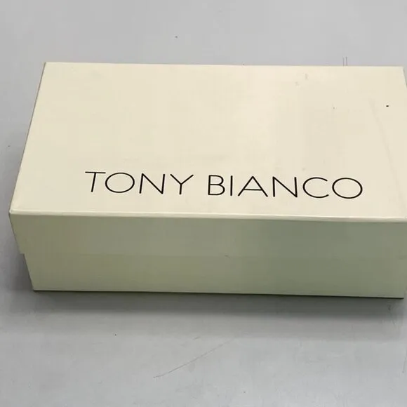 Tony Bianco Caprice Heeled Sandals – Women’s Size 7.5W – Black Kid Leather –