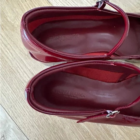 Tony Bianco - Wynnie Mary Jane Patent Shoes in Bordeaux Dark Red