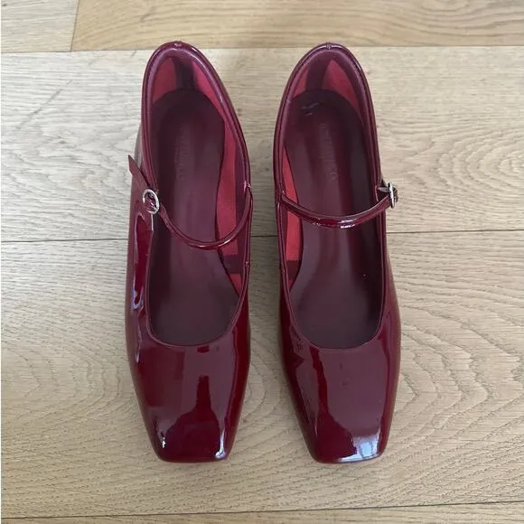 Tony Bianco - Wynnie Mary Jane Patent Shoes in Bordeaux Dark Red