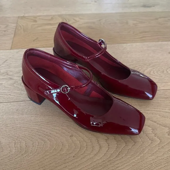 Tony Bianco - Wynnie Mary Jane Patent Shoes in Bordeaux Dark Red