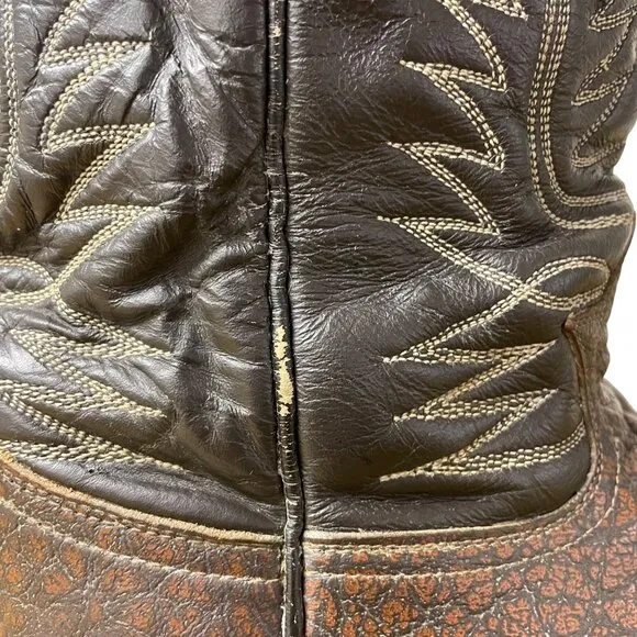 Tony Lama #6218 Buckaroo Men's Leather Pointed Toe Cowboy Western Boots Sz 9D