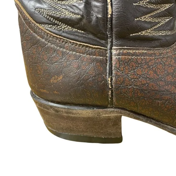 Tony Lama #6218 Buckaroo Men's Leather Pointed Toe Cowboy Western Boots Sz 9D