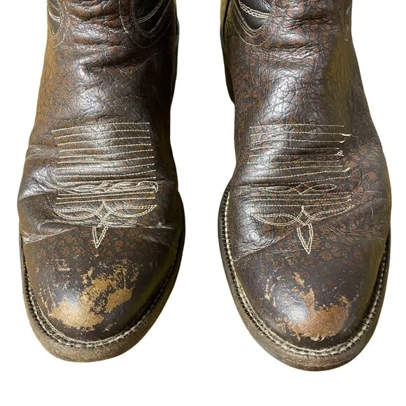 Tony Lama #6218 Buckaroo Men's Leather Pointed Toe Cowboy Western Boots Sz 9D
