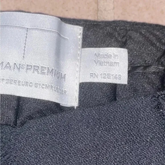 Topman Premium Men's black Slim Fit Dress Pants Adjustable Waist 32/32