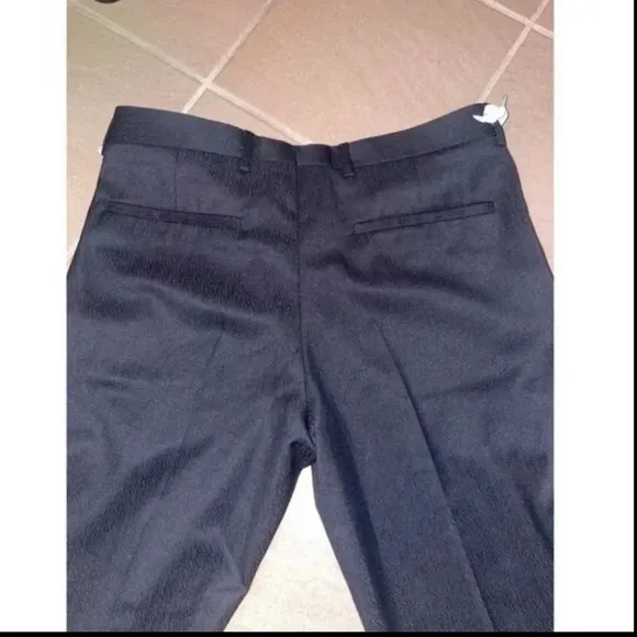 Topman Premium Men's black Slim Fit Dress Pants Adjustable Waist 32/32