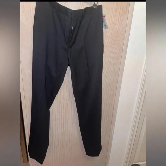Topman Premium Men's black Slim Fit Dress Pants Adjustable Waist 32/32