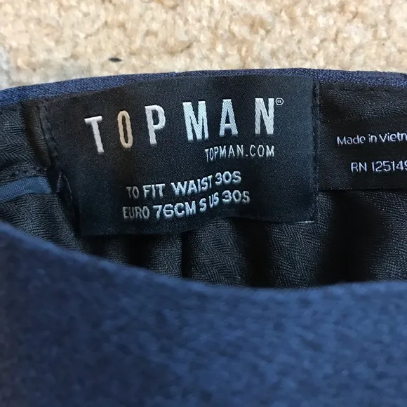 Topman slim dress pants 30x30 NWT