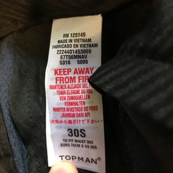 Topman slim dress pants 30x30 NWT