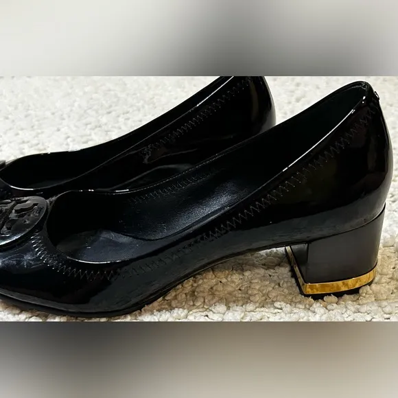 Tory Burch Black Patent “Reva” Pumps