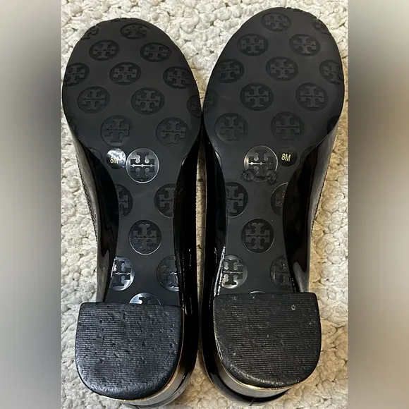 Tory Burch Black Patent “Reva” Pumps