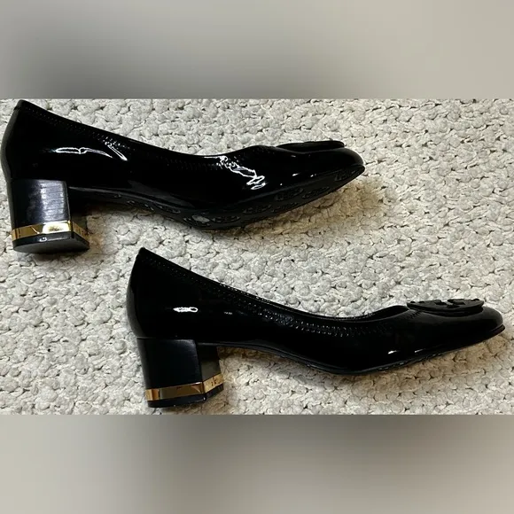 Tory Burch Black Patent “Reva” Pumps