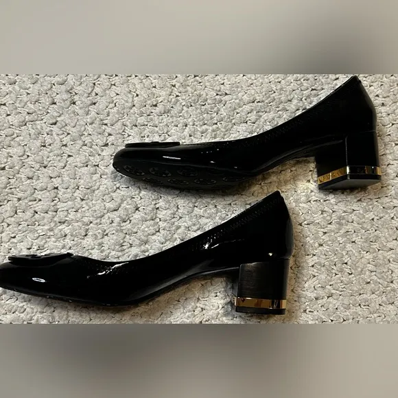 Tory Burch Black Patent “Reva” Pumps