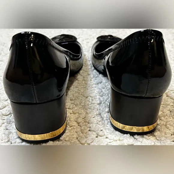 Tory Burch Black Patent “Reva” Pumps