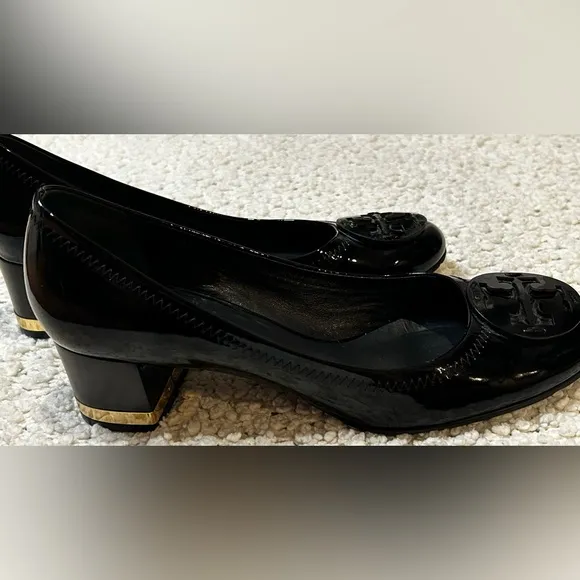 Tory Burch Black Patent “Reva” Pumps