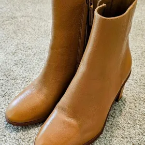 Tory Burch Brooke Stamped Ankle High Heeled Booties