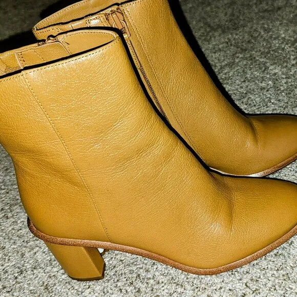 Tory Burch Brooke Stamped Ankle High Heeled Booties