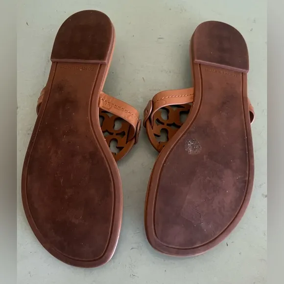 Tory Burch Brown Miller Sandals Shoes Size 7.5
