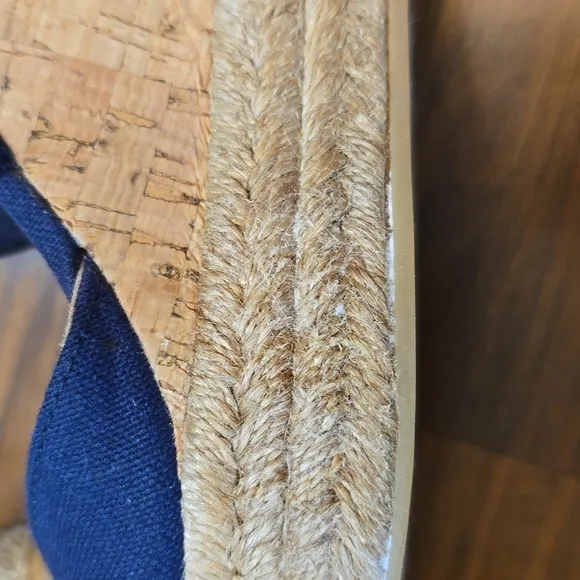 Tory Burch Navy Wedge Sandals