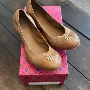 Tory Burch Royal Tan Ballet Flats