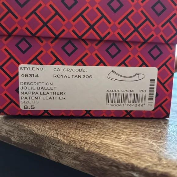 Tory Burch Royal Tan Ballet Flats
