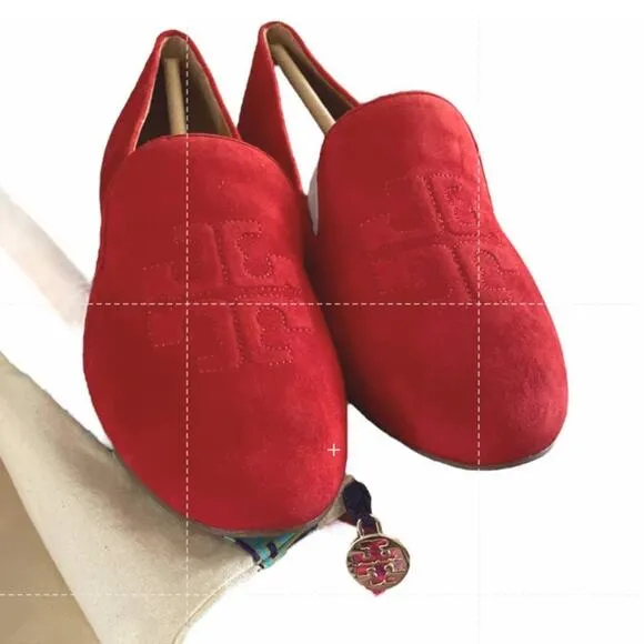 Tory BURCH Ruby Smoking Slipper In Triple Red US 6.5 NIB