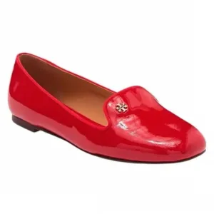TORY BURCH Shoes Samantha Smoking Slipper Flat SZ8.5M-Liberty Red Patent Leather
