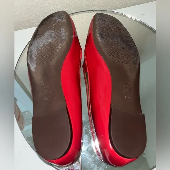 TORY BURCH Shoes Samantha Smoking Slipper Flat SZ8.5M-Liberty Red Patent Leather
