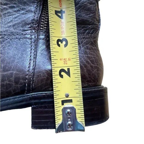 Tory Burch Stowe Leather Boots With Gold Accent Mid Size 10M