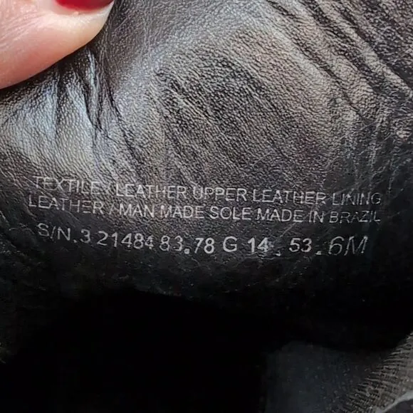 Tory Burch Tall Black Leather Combat Boots Sz 6