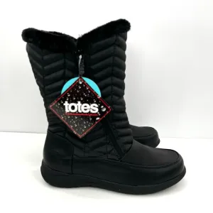 Totes Women's Rain &amp; Snow Boots Insulated Warm Fur-Lined,