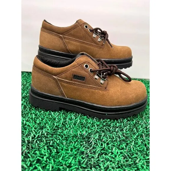 Transports Work Shoes Suede Leather Lace Up Oxford Chunky Platform size 8W